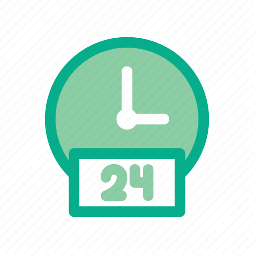 Clock, open, service, shop, store, time, twenty four hours icon - Download on Iconfinder