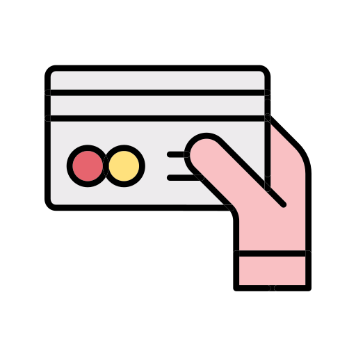 Card, credit, hand, holding icon - Free download