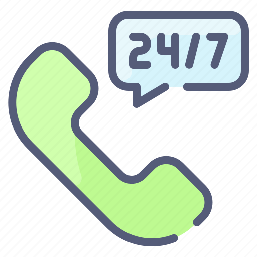 24/7, call, customer, service, support icon - Download on Iconfinder