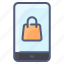 bag, ecommerce, online, shopping, smartphone 