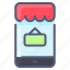 mobile, online, shop, smartphone, store 