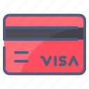 card, credit, debit, ecommerce, payment, visa