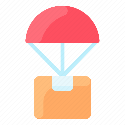 Air, airdrop, box, delivery, package, parachute icon - Download on Iconfinder