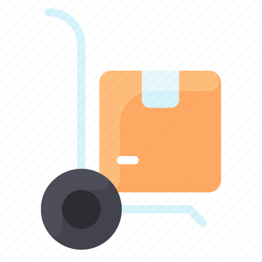 Box, courier, delivery, package, trolley icon - Download on Iconfinder