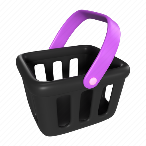 Shopping, online, store, supermarket, basket, retail, empty 3D illustration - Download on Iconfinder