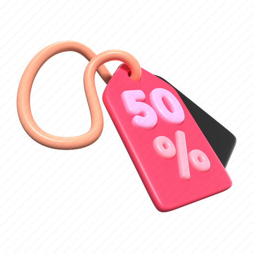 Shopping, online, store, tag, percent, discount, label 3D illustration - Download on Iconfinder