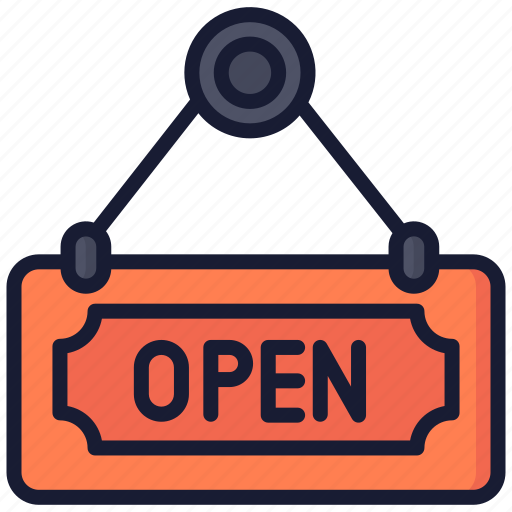 Direction, open, shop, sign icon - Download on Iconfinder