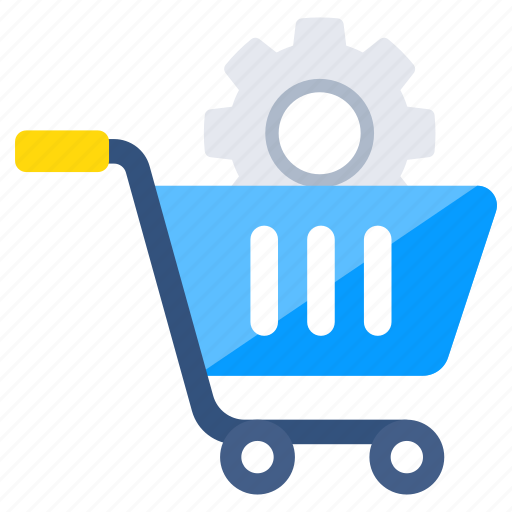 Ecommerce solution, shopping management, shopping development, handcart, pushcart icon - Download on Iconfinder