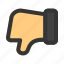 thumbs, down, dislike, disadvantage, bad, feedback, ui, hands, and, gestures, against, finger, hand 