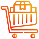 shopping cart, full, e-commerce, gift