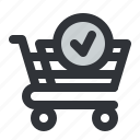 ecommerce, buy, cart, done, shopping, verified