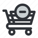 ecommerce, buy, cart, minus, remove, shopping