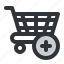 ecommerce, add, buy, cart, plus, shopping 