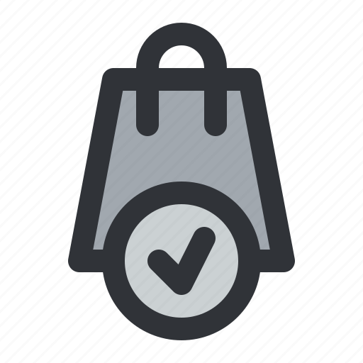 Ecommerce, bag, buy, cart, done, shopping, verified icon - Download on Iconfinder