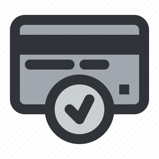 Ecommerce, card, check, payment, verified icon - Download on Iconfinder