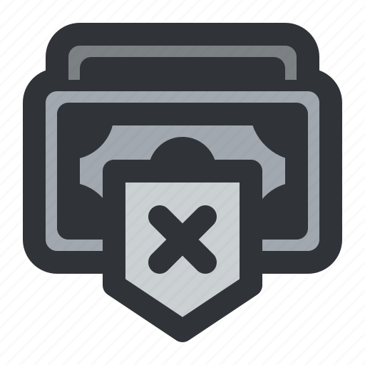 Cash, currency, money, payment, remove, secure, shield icon - Download on Iconfinder
