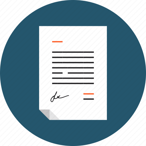 Agreement, business, contract, document, paper, sheet, signature icon - Download on Iconfinder