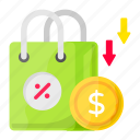 decrease value, decrease price, shopping, shopping discount, purchase