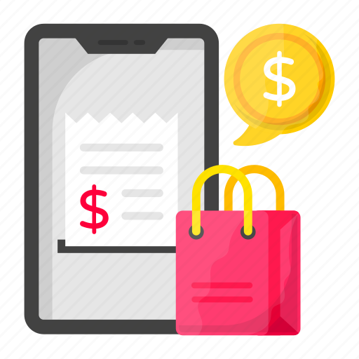 Online invoice, digital invoice, shopping receipt, payment receipt, bill, shopping bag icon - Download on Iconfinder