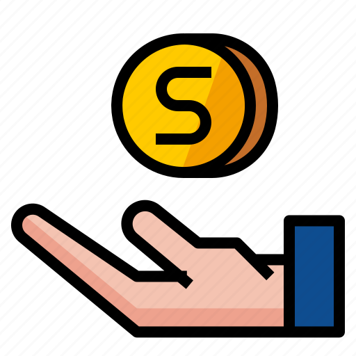 Coin, hand, save icon - Download on Iconfinder on Iconfinder