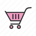 basket, carrier, cart, market, shop, spend, trolley