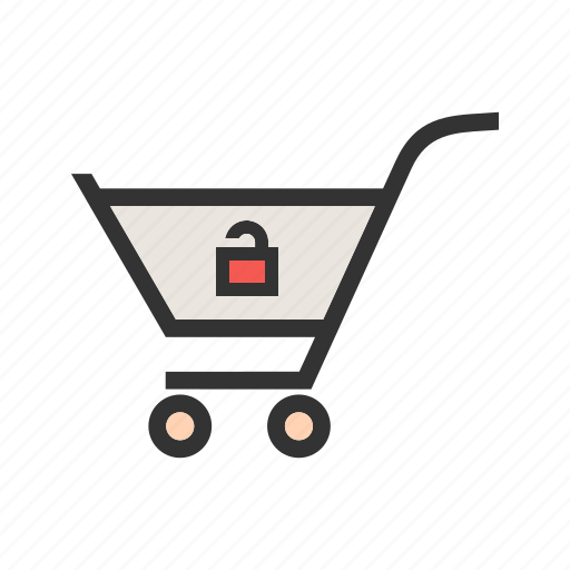 Basket, buy, cart, market, shopping, trolley, unlock cart icon - Download on Iconfinder