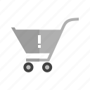 alert, attention, cart, caution, danger, trolley, warning cart