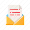 document, envelope, letter, mail, mailbox, message, receive