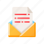 document, envelope, letter, mail, mailbox, message, receive 