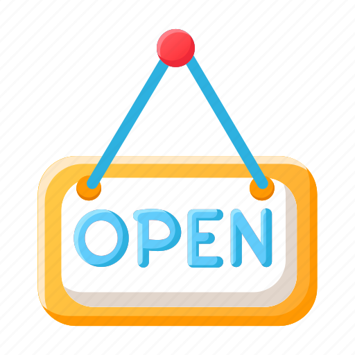 Open, shop, sign, signboard, store, welcome icon - Download on Iconfinder