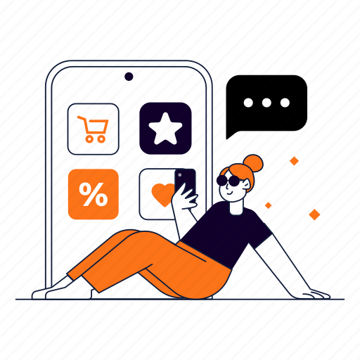 App, smartphone, shopping, ui, ecommerce illustration - Download on Iconfinder