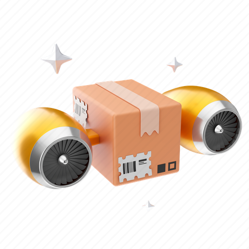 Fast delivery, fast, speed, delivery, box, shipping, deliverytime 3D illustration - Download on Iconfinder