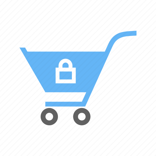 Basket, carrier, cart, ecommerce, locked cart, shopping, trolley icon - Download on Iconfinder