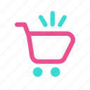 ecommerce, two, color, empty, cart