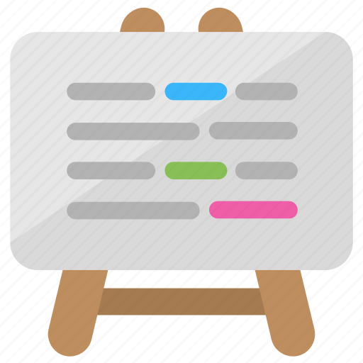 Classroom, elementary school, lesson plan, middle school, whiteboard lesson icon - Download on Iconfinder