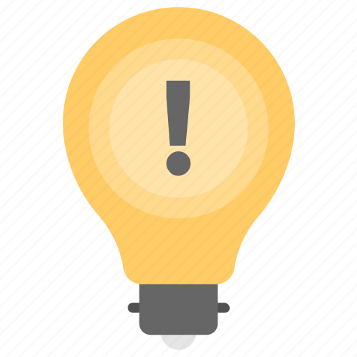 Caution, exclamation point, idea, notification, warning light icon - Download on Iconfinder
