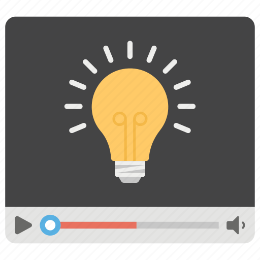 Idea generation, online presentation, video presentation, video training, video tutorial icon - Download on Iconfinder