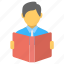 book reader, learner, pupil, scholar, student 