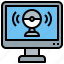 computer, screen, webcam 