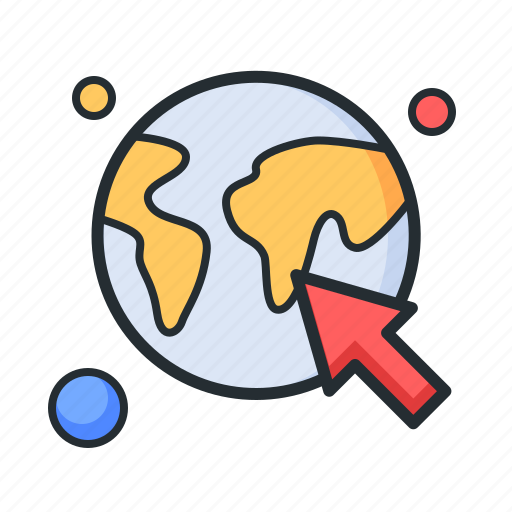 Explore, planet, space, pointer icon - Download on Iconfinder
