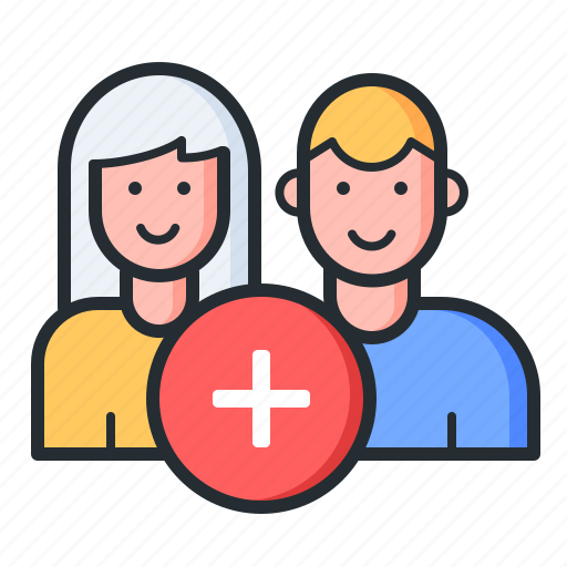Couple, students, teenagers, group development icon - Download on Iconfinder