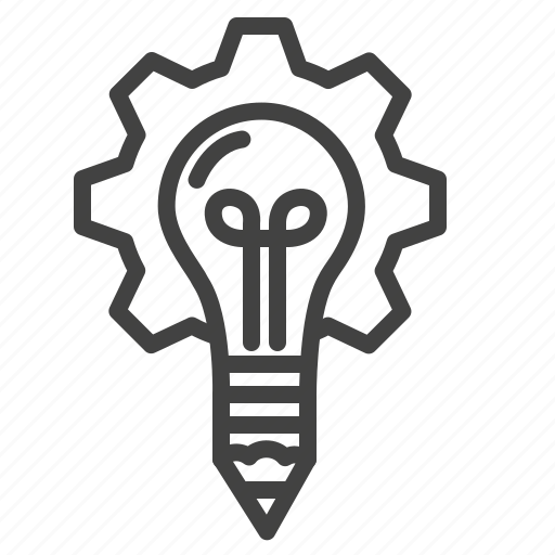 Cogwheel, creativity, idea, lightbulb icon - Download on Iconfinder