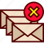 delete, email, erase, inbox, mail, stack, messages 