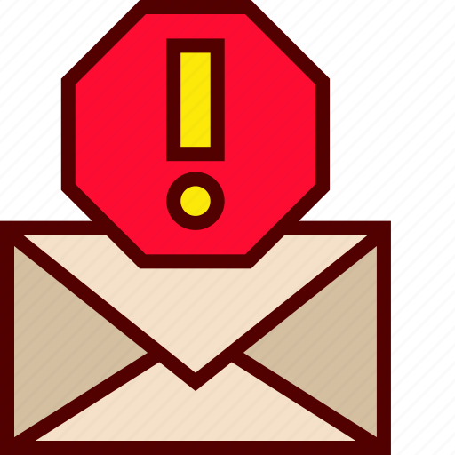 Email, inbox, mail, mesagge, spam, warning icon - Download on Iconfinder
