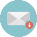 download, email, envelope, inbox, mail