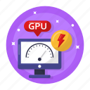 gpu meter, video card, processing unit, lcd, display screen, gauge
