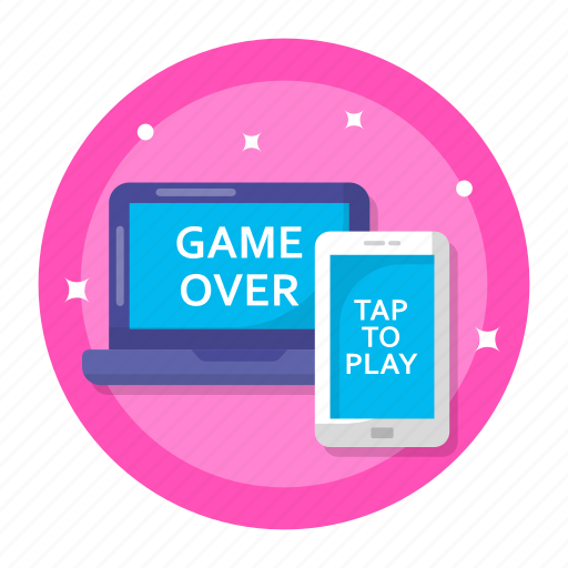 Online, gaming, game over, emulator, mobile gaming, laptop icon - Download on Iconfinder