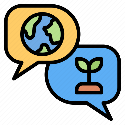 Earth, environment, ecology, talking, chat, discuss icon - Download on Iconfinder