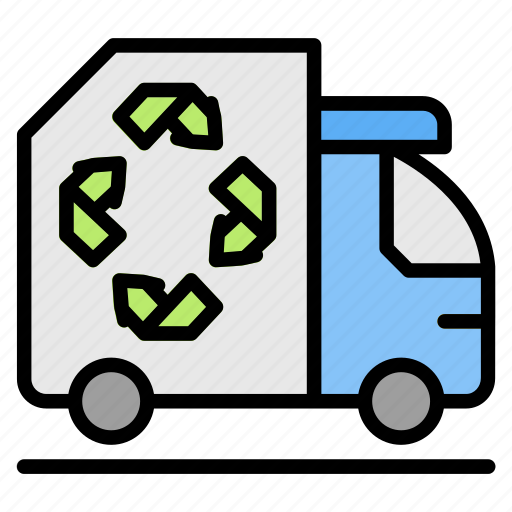 Garbage, recycle, transport, trash, truck icon - Download on Iconfinder