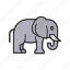elephant, large, endangered, trunk, african, elephant family, elephant herd, elephant habitat 